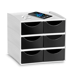 Mini module de rangement MyCube 6 tiroirs noir