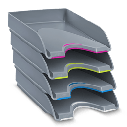 Pack de 4 corbeilles à courrier Gloss Nuance Arty
