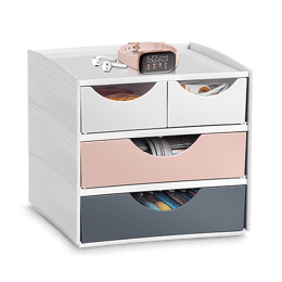 Mini module de rangement MyCube 4 tiroirs Mineral Rose