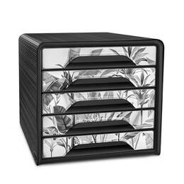 Bloc de classement 5 tiroirs Smoove Black Tropical