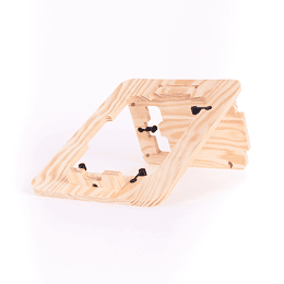 Support d'ordinateur portable en bois recyclé