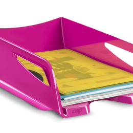 Maxi corbeille à courrier Gloss - Rose pepsy