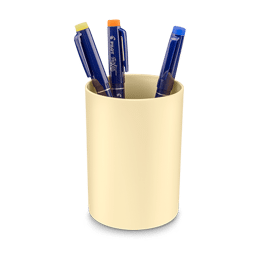 Pot à crayons recyclé First GreenSpirit - Jaune pâle