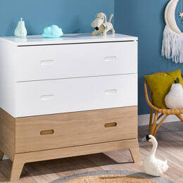 Commode enfant Archipel Blanc & Chêne