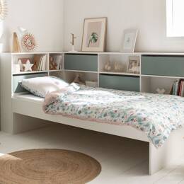 Lit avec rangements Opus Blanc & Mousse