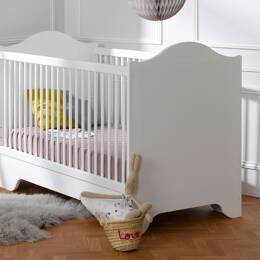 Lit bébé évolutif 70x140 Blanc Occitane
