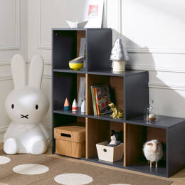 Cube de rangement escalier 6 cases Anthracite