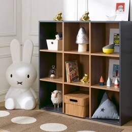 Cube de rangement 9 cases anthracite