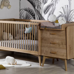 Lit bébé évolutif + commode & plan à langer ICONE