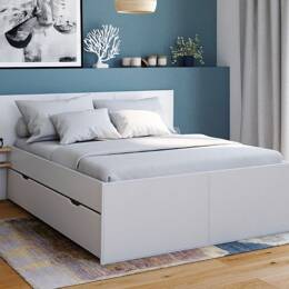 Lit 2 places 140x200 Blanc MILOR