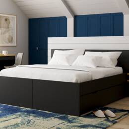 Lit 2 places 160x200 Anthracite MILOR