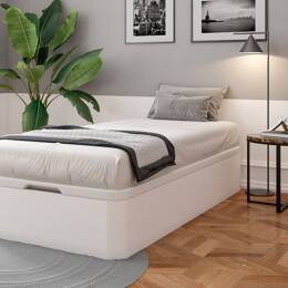 Lit coffre 90x200 TEMMA Blanc