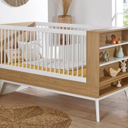Lit bébé évolutif 70x140 Chêne Vintage Octave