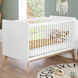 Lit bébé évolutif Gaïa Blanc & Chêne