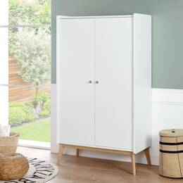 Armoire 2 portes Gaïa Blanc & Chêne