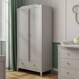 Armoire 2 portes 1 tiroir Héritage Gris