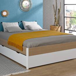 Lit 160x200 + tiroirs de rangement Nomade