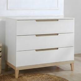 Commode bébé et enfant Evidence Blanc & Hêtre