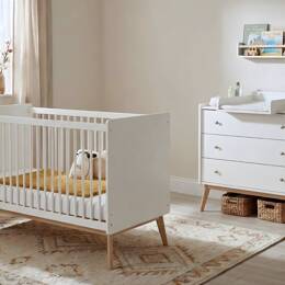 Chambre bébé duo Blanc & Chêne Gaïa