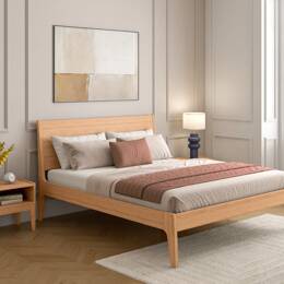 Lit en bois massif 160x200 + sommier Brehat