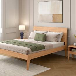 Lit en bois massif 140x200 + sommier Brehat