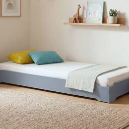 Lit empilable 90x190 Gris Flanelle Lokka