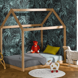 Lit cabane Montessori Capsule Hêtre + Matelas 90x140 cm