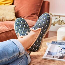 Charentaises GATSBY_5A ROSE Chausse Mouton Chaussons laine