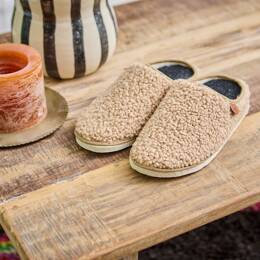 Charentaises CALOU_LAINEY_5A BEIGE Chausse Mouton Chaussons laine