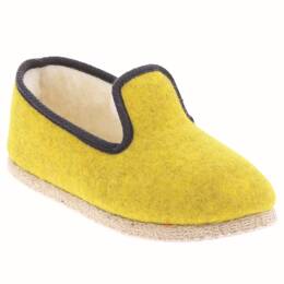 Charentaises TWEED KID CITRON Chausse Mouton Chaussons laine