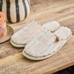 Charentaises MULE_DUVET_5A ECRU Chausse Mouton Chaussons laine