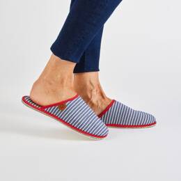 Charentaises MULE_MATELOT_3CHTN MARINE Chausse Mouton Chaussons laine