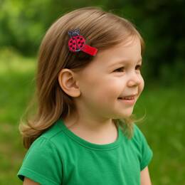 Barrette anti-glisse coccinelle