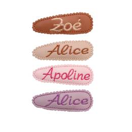 Barrette fille clic clac personnalisé simili