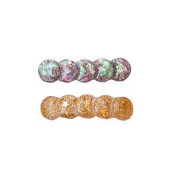 Barrette résine mini clips petits ronds