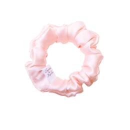 Chouchou cheveux soie rose pâle