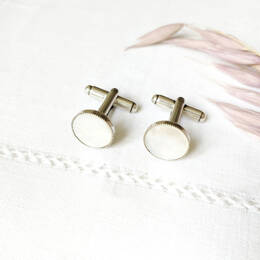 Boutons de manchette argent James