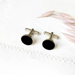 Boutons de manchette argent James