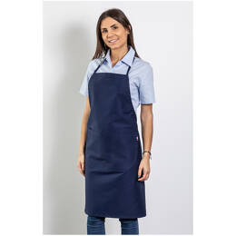 Tablier bavette Français, galon bleu blanc rouge en polycoton