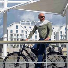 Polo homme en lin Lino manches longues