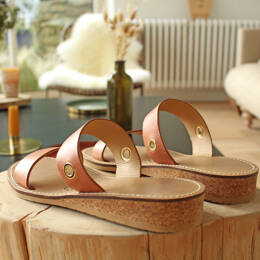 La Tatane camel - Sandale compensée