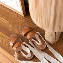 La sandale Iconico Fleur de Coton - Talon compensé