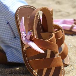 La sandale Hoëdic Vichy Rose