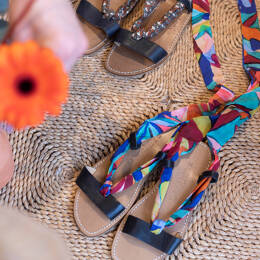 La sandale Moderno Chardon Bleu