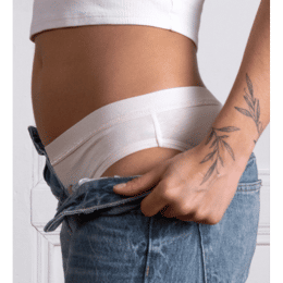 Culotte menstruelle écrue flux léger en coton bio