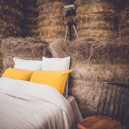 Taie d'Oreiller en Lin Lavé Safran