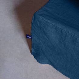 Cache-Sommier en Lin Lavé Bleu Nuit