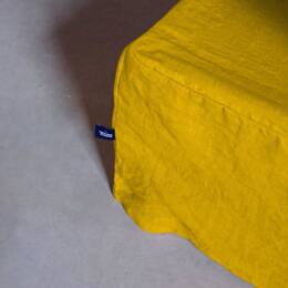 Cache-Sommier en Lin Lavé Jaune Safran
