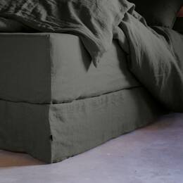 Cache-Sommier en Lin Lavé Kaki