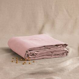 Drap Plat en Lin Lavé Pétale de Rose